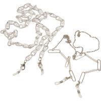 Urban Classics Multifunctional Chain With Pearls 2-Pack silver one size