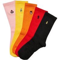 Urban Classics Fruit Embroidery Socks 5-Pack multicolor...