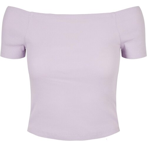 Urban Classics Ladies Off Shoulder Rib Tee lilac 3XL