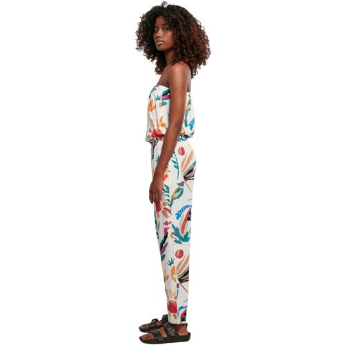 Urban Classics Ladies Viscose Bandeau Jumpsuit whitesandfruity XXL