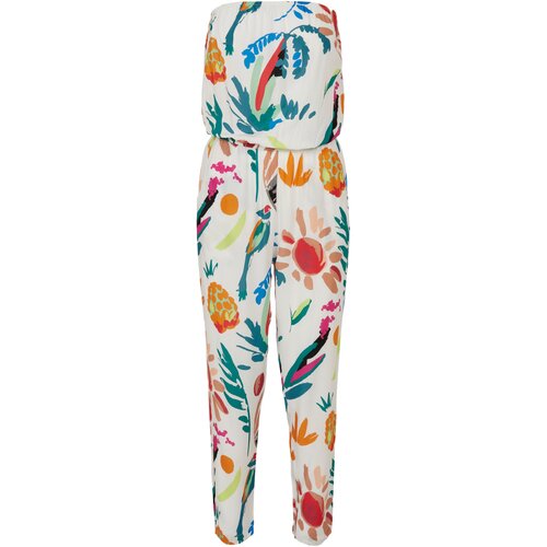 Urban Classics Ladies Viscose Bandeau Jumpsuit whitesandfruity XXL