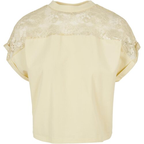 Urban Classics Ladies Short Oversized Lace Tee softyellow 3XL