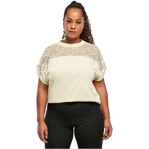 Urban Classics Ladies Short Oversized Lace Tee softyellow 3XL