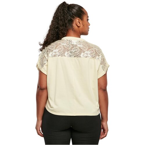 Urban Classics Ladies Short Oversized Lace Tee softyellow 3XL