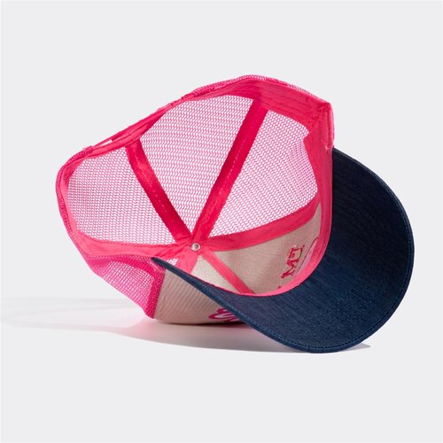 Queen Kerosin -Trucker Mesh Cap Cord - Babe Beige/Pink