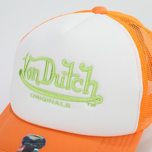 Von Dutch Originals Trucker Cap - Atlanta White/Orange