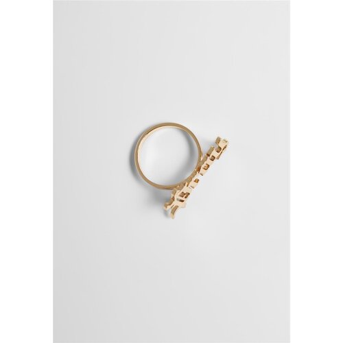 Mister Tee Pray Chunky Ring gold S/M