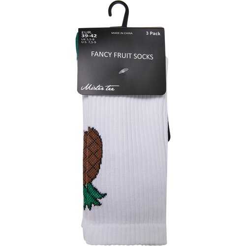 Mister Tee Fancy Fruit Socks 3-Pack white/multicolor 39-42