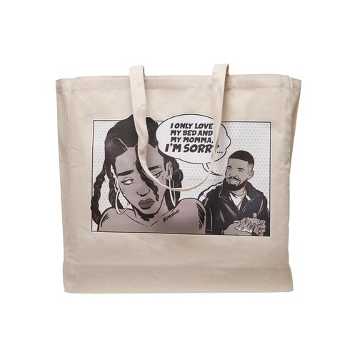 Mister Tee Sorry Oversize Canvas Tote Bag offwhite one size