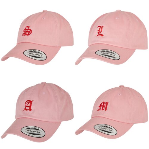 Mister Tee Letter Pink Low Profile Cap