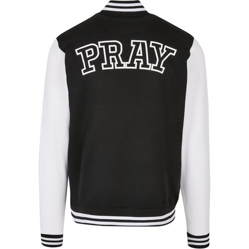 Mister Tee Pray College Jacket blk/wht L