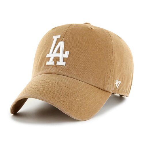 47 Brand MLB Los Angeles Dodgers 47 CLEAN UP Cap w/ No Loop Label Camel