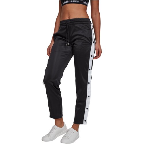 Urban Classics Ladies Button Up Track Pants blk/wht/blk XXL