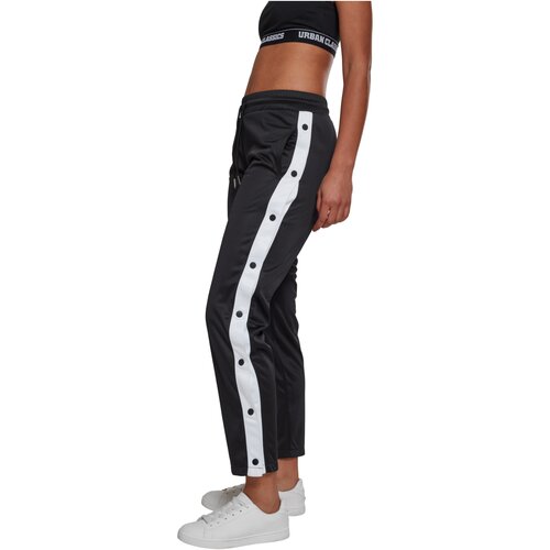 Urban Classics Ladies Button Up Track Pants blk/wht/blk XXL