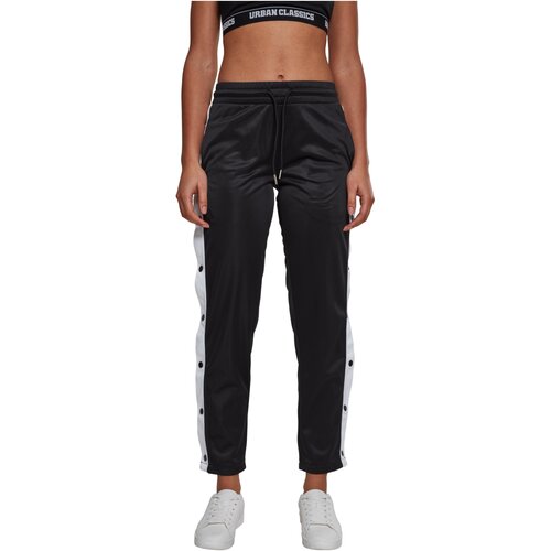 Urban Classics Ladies Button Up Track Pants blk/wht/blk XXL