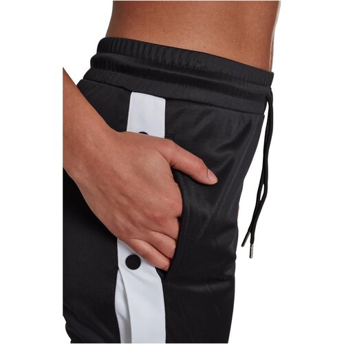 Urban Classics Ladies Button Up Track Pants blk/wht/blk XXL