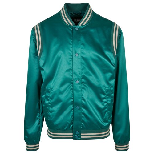 Urban Classics Satin College Jacket green XL