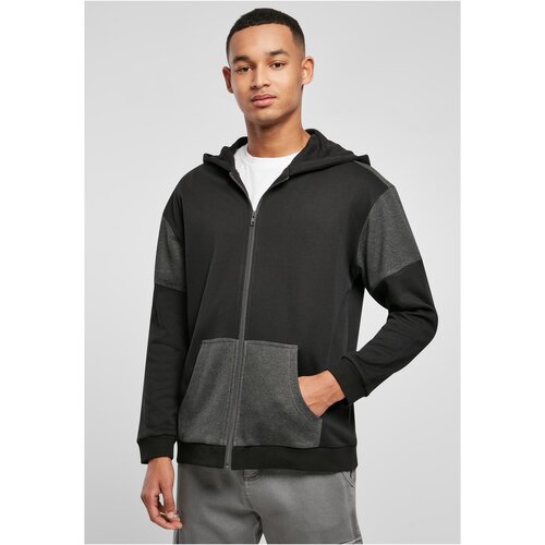 Urban Classics Oversized Patch Zip Hoody black/charcoal M