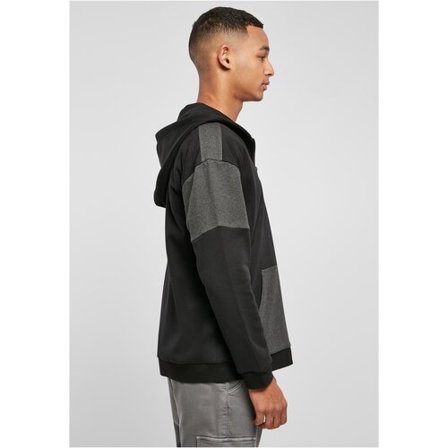 Urban Classics Oversized Patch Zip Hoody black/charcoal M