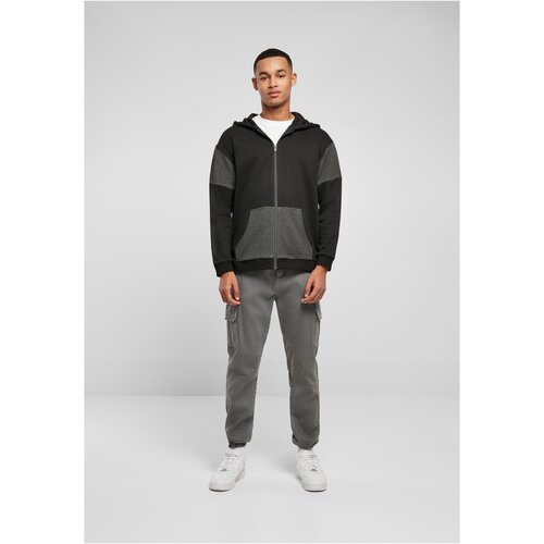 Urban Classics Oversized Patch Zip Hoody black/charcoal M