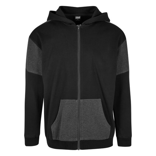 Urban Classics Oversized Patch Zip Hoody black/charcoal M