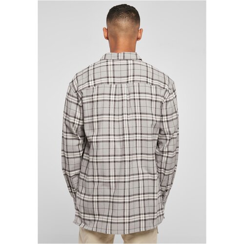 Urban Classics Long Oversized Grey Check Shirt