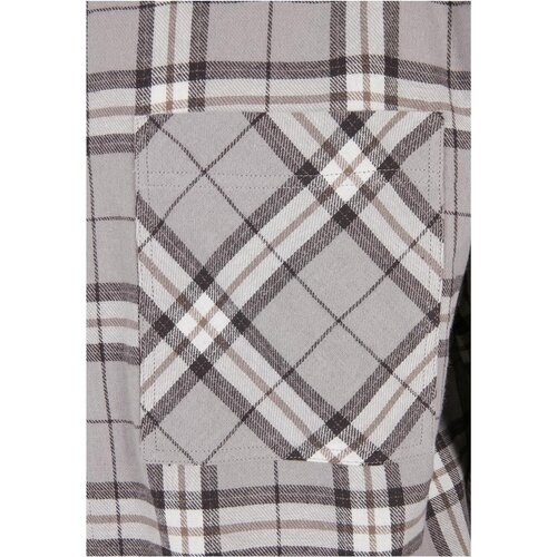 Urban Classics Long Oversized Grey Check Shirt grey/black 5XL