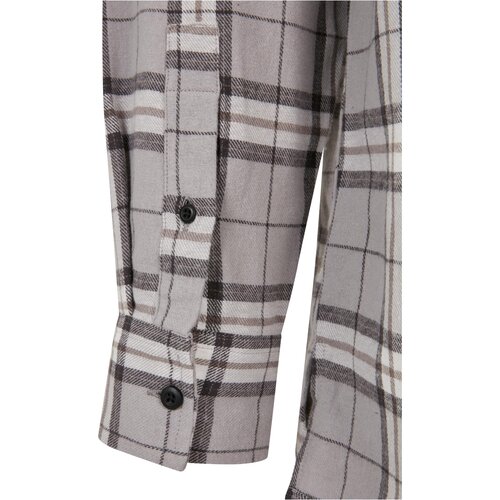 Urban Classics Long Oversized Grey Check Shirt grey/black 5XL