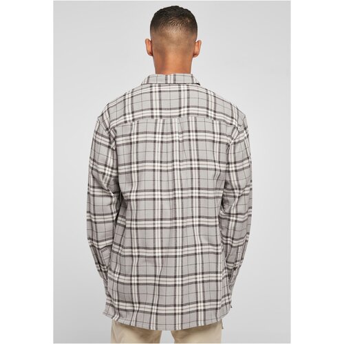 Urban Classics Long Oversized Grey Check Shirt grey/black 5XL