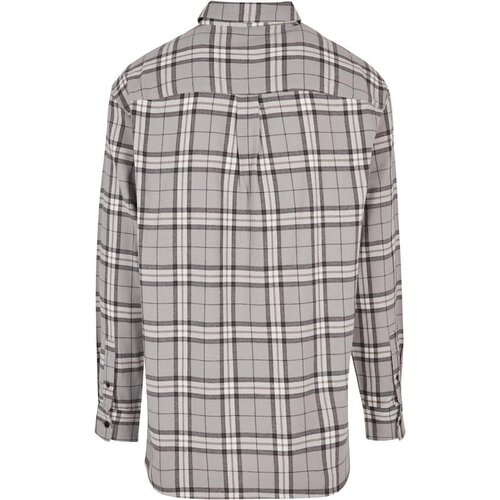 Urban Classics Long Oversized Grey Check Shirt grey/black 5XL