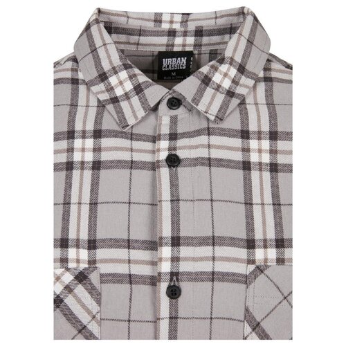 Urban Classics Long Oversized Grey Check Shirt grey/black 5XL