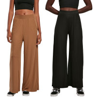 Urban Classics Ladies Rib Jersey Wide Leg Pants