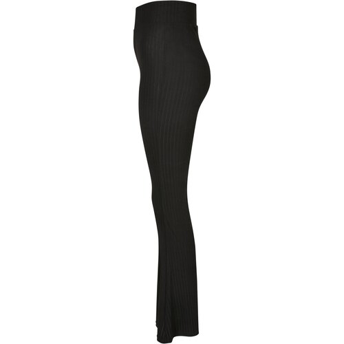 Urban Classics Ladies High Waist Rib Flared Leggings black 5XL