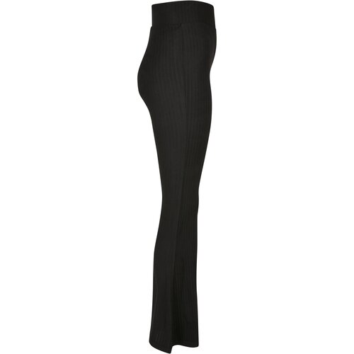 Urban Classics Ladies High Waist Rib Flared Leggings black 5XL