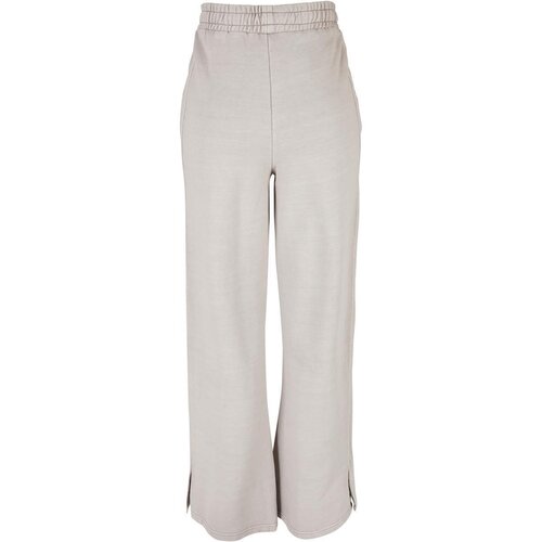 Urban Classics Ladies Heavy Terry Garment Dye Slit Pants warmgrey L