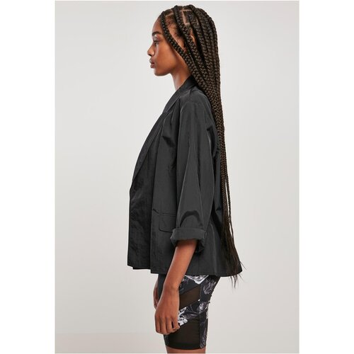 Urban Classics Ladies Oversized Crinkle Nylon Blazer black 5XL