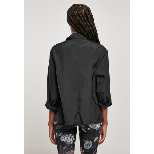 Urban Classics Ladies Oversized Crinkle Nylon Blazer black 5XL