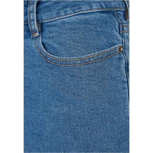 Urban Classics Ladies Organic High Waist Flared Denim Pants clearblue washed 28