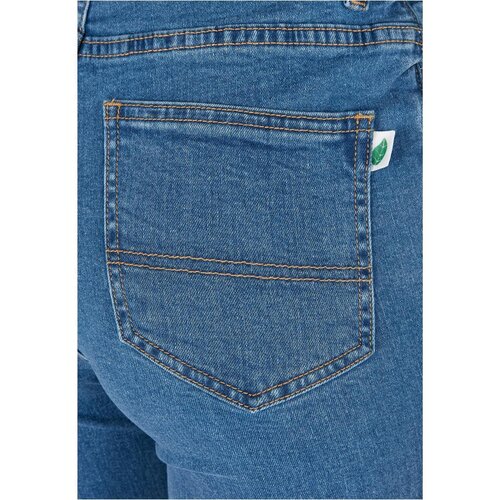 Urban Classics Ladies Organic High Waist Flared Denim Pants clearblue washed 28