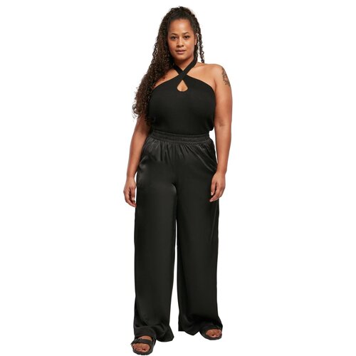 Urban Classics Ladies Satin Wide Leg Pants black 3XL