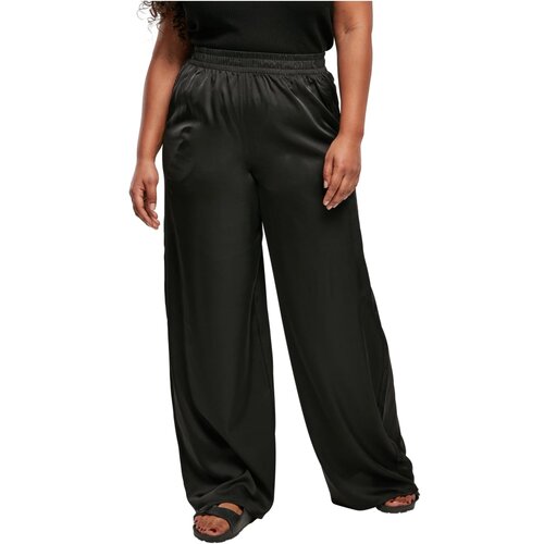 Urban Classics Ladies Satin Wide Leg Pants black 3XL