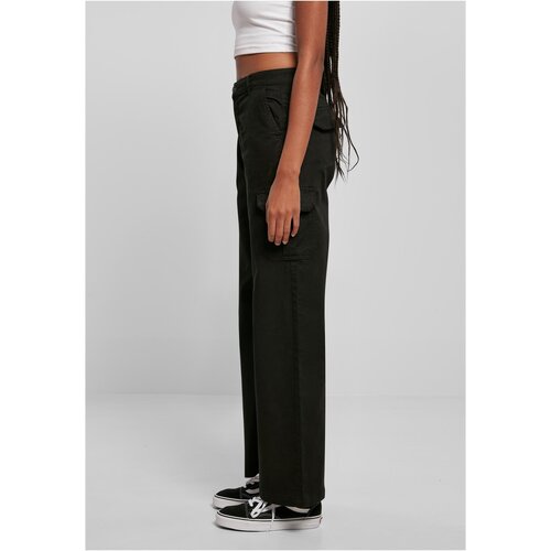 Urban Classics Ladies High Waist Straight Cargo Pants black 28