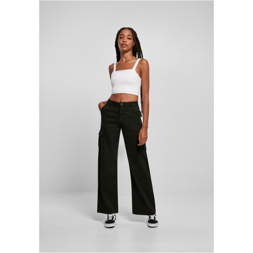 Urban Classics Ladies High Waist Straight Cargo Pants black 28