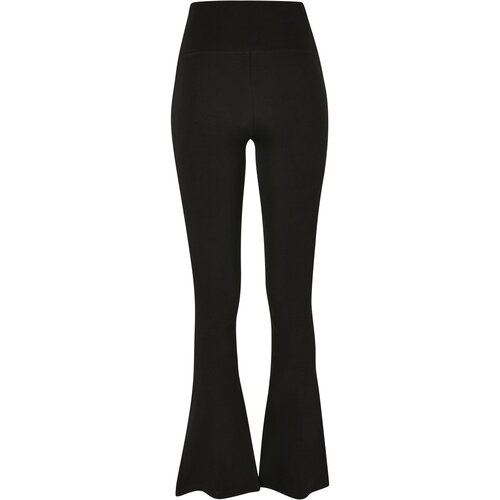 Urban Classics Ladies Organic Stretch Jersey Front Slit Leggings black 4XL