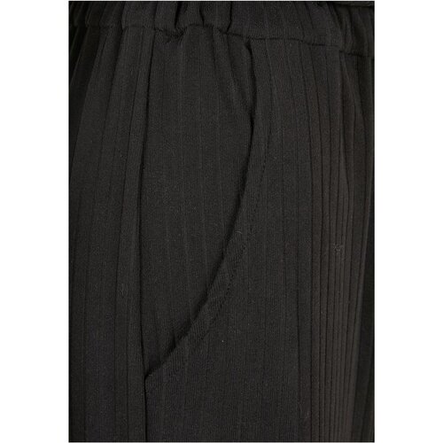 Urban Classics Ladies Rib Wid Leg Jumpsuit black 3XL