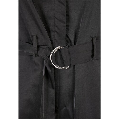 Urban Classics Ladies Satin Wide Leg Belt Jumpsuit black 4XL