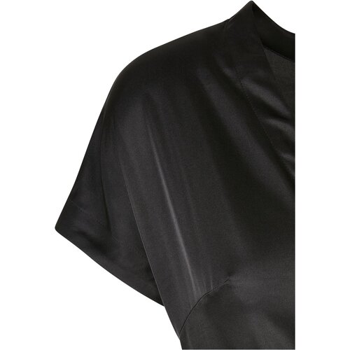 Urban Classics Ladies Satin Wide Leg Belt Jumpsuit black 4XL