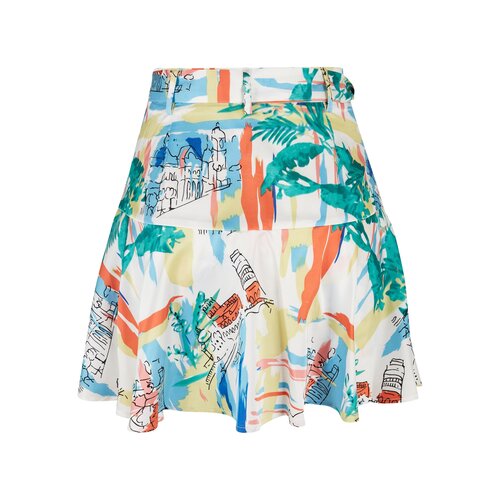 Urban Classics Ladies AOP Satin Mini Skirt softyellowvacation XS