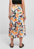 Urban Classics Ladies AOP Satin Midi Skirt