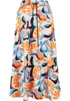 Urban Classics Ladies AOP Satin Midi Skirt